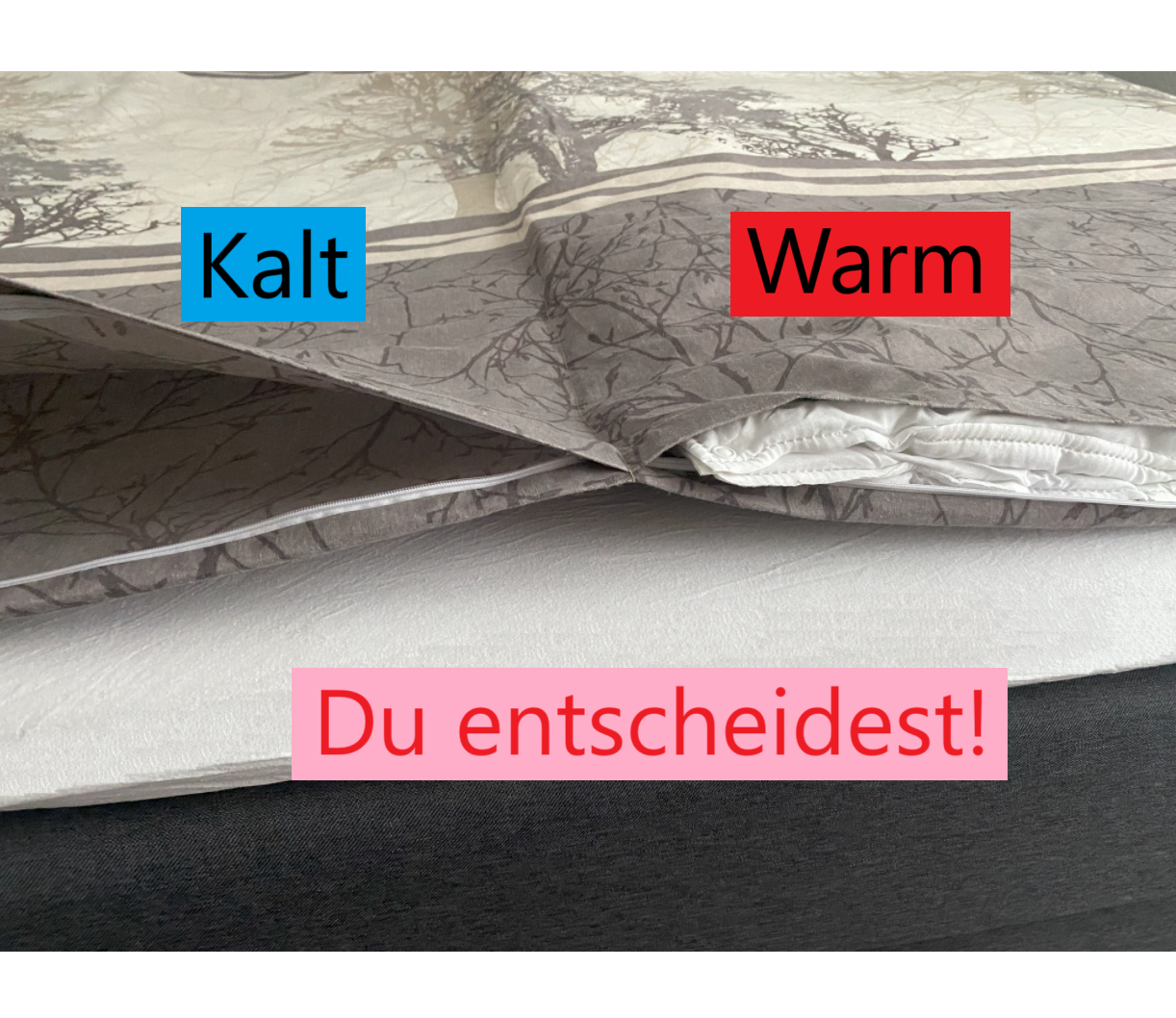 Ein Bettdeckenbezug. Zwei Zonen. Einzigartig – und nur bei uns! Mehr Intimität! Mehr Körperkontakt! Bettwäsche mit zwei gratis Kissenbezügen & kostenloser Überraschung