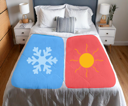 Ein Bettdeckenbezug. Zwei Zonen. Einzigartig – und nur bei uns! Mehr Intimität! Mehr Körperkontakt! Bettwäsche mit zwei gratis Kissenbezügen & kostenloser Überraschung