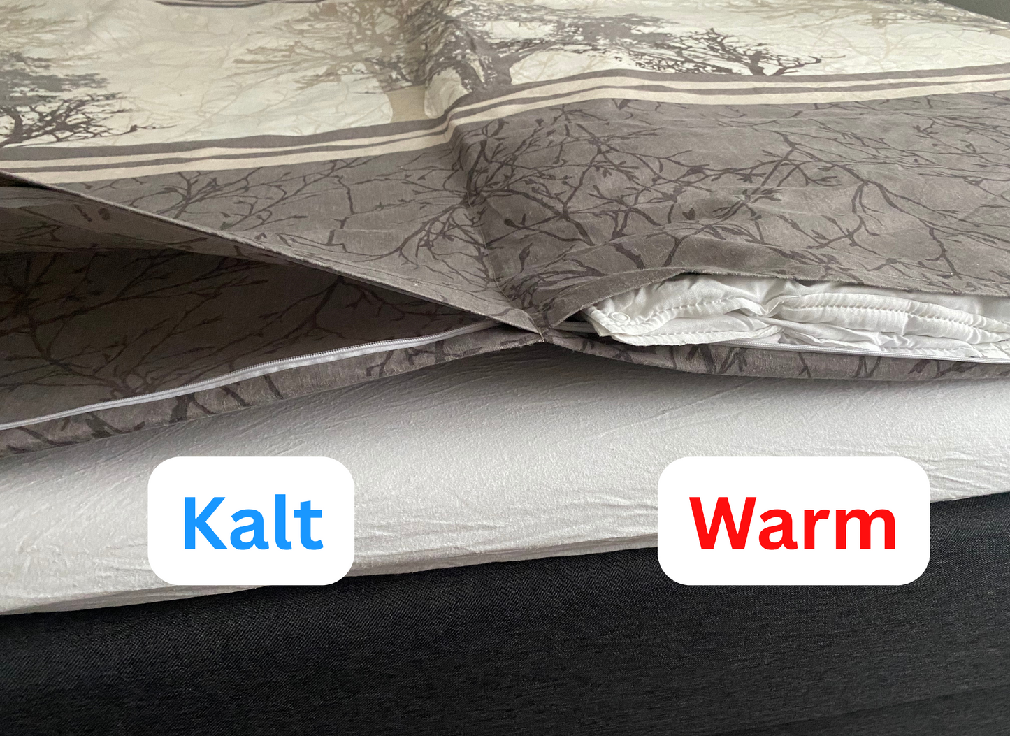 Ein Bettdeckenbezug. Zwei Zonen. Einzigartig – und nur bei uns! Mehr Intimität! Mehr Körperkontakt! Bettwäsche mit zwei gratis Kissenbezügen & kostenloser Überraschung