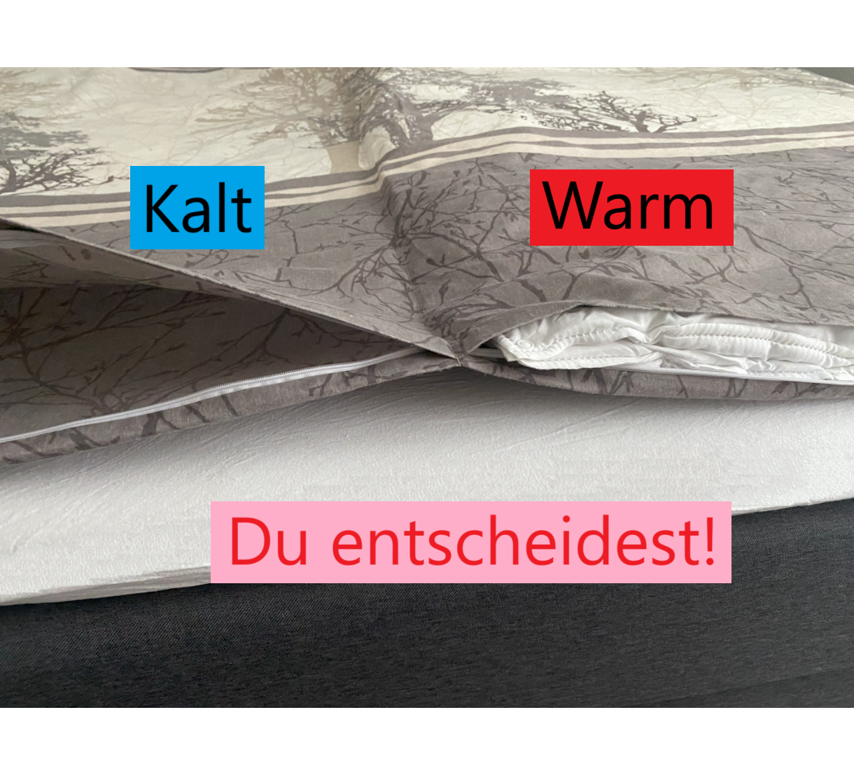 Die passende Bettdecke zum Bezug – nur bei uns! Mit gratis Tragetasche.